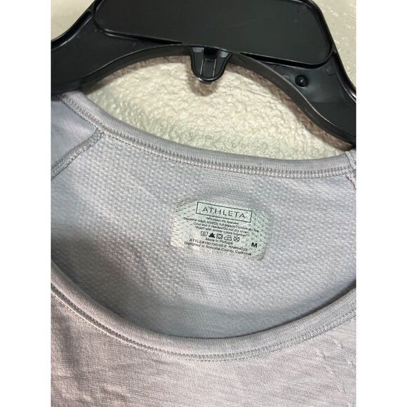 Athleta speed light grey athletic tshirt size medium - Picture 2 of 4